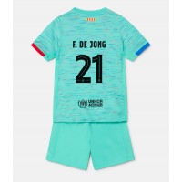 Barcelona Frenkie de Jong #21 Tretí Detský futbalový dres 2023-24 Krátky Rukáv (+ trenírky)